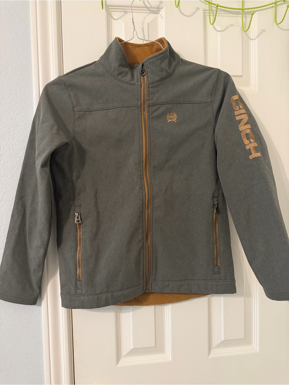 Cinch Kids Jacket Brown with Grey Tag